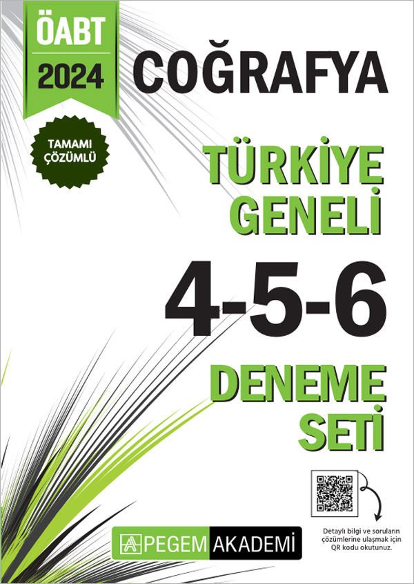 2024 KPSS ÖABT Coğrafya Tamamı Çözümlü Türkiye Geneli 4-5-6 (3'lü Deneme Seti)