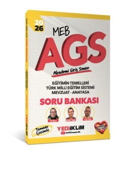 Yediiklim Yayınları 2026 MEB-AGS Eğitimin Temelleri - Türk Milli Eğitim Sistemi - Mevzuat - Anayasa Tamamı Çözümlü Soru Bankası Ali Birol, Bülent Tanık, Can Köni