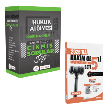 Dizgi Kitap 2026 Hukuk Atölyesi İdari Hakimlik Çıkmış Sorular Seti & İdari Yargı Hakim Ol 5 Deneme Çözümlü İlken Yayınları Seti