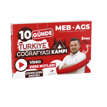 Dizgi Kitap MEB-AGS 10 Günde Türkiye Coğrafyası Kampı Video Ders Notları Enes Eker