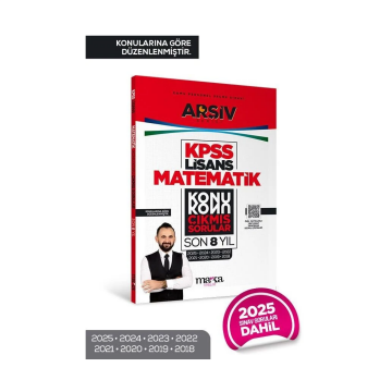 KPSS Lisans Matematik Konu Konu Çıkmış Sorular Son 8 yıl Çıkmış Sorular (2025 Dahil) Marka Yayınları