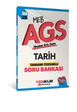 Yediiklim Yayınları 2026 MEB-AGS Tarih Tamamı Çözümlü Soru Bankası