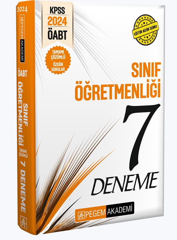 2024 KPSS ÖABT Sınıf Öğretmenliği Tamamı Çözümlü 7 Deneme Pegem Akademi