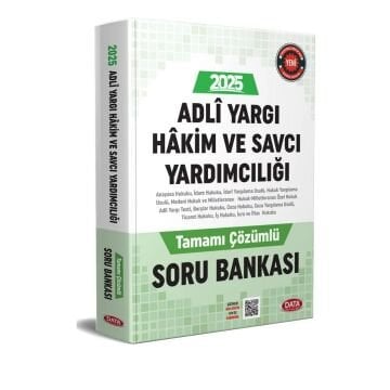 Data Yayınları 2025 Adli Yargı Hakim ve Savcı Yardımcılığı Çözümlü Soru Bankası