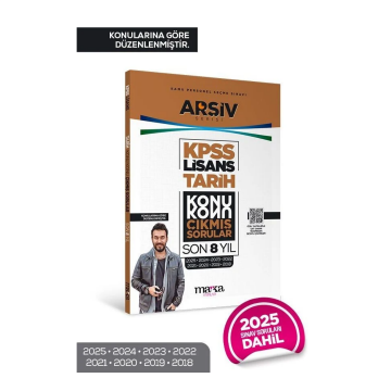 KPSS Lisans Tarih Konu Konu Çıkmış Sorular Son 8 yıl Çıkmış Sorular (2025 Dahil) Marka Yayınları