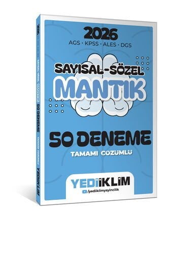 2026 AGS KPSS ALES DGS Sayısal Sözel Mantık Tamamı Çözümlü 50 Deneme Yediiklim Yayınları