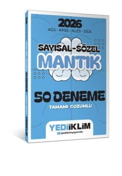 Yediiklim Yayınları 2026 AGS KPSS ALES DGS Sayısal Sözel Mantık Tamamı Çözümlü 50 Deneme