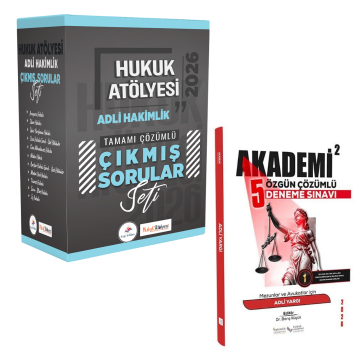 Dizgi Kitap 2026 Hukuk Atölyesi Adli Hakimlik Çıkmış Sorular Seti & Adli Yargı Hakimlik 5 Özgün Deneme Çözümlü İlken Yayınları Seti