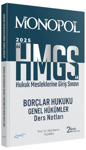 Hmgs Borçlar Genel Hükümler Ders Notları 2. Baskı Monopol Yayınları