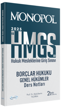 Hmgs Borçlar Genel Hükümler Ders Notları 2. Baskı Monopol Yayınları