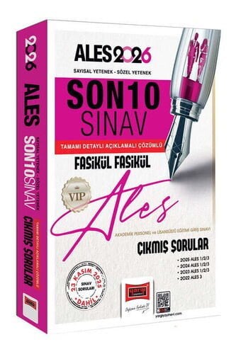 2026 ALES VIP Son 10 Sınav Fasikül Fasikül Çıkmış Sorular (23 Kasım 2025 Sınavı Dahil) Yargı Yayınları
