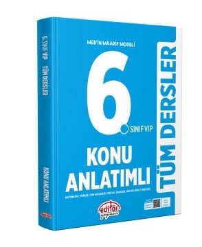 Editör Yayınları 6. Sınıf Vip Tüm Dersler Konu Anlatımlı