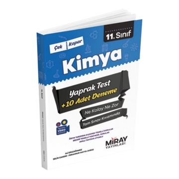 Miray Yayınları 11. Sınıf Kimya Çek Kopar Yaprak Test + 10 Deneme