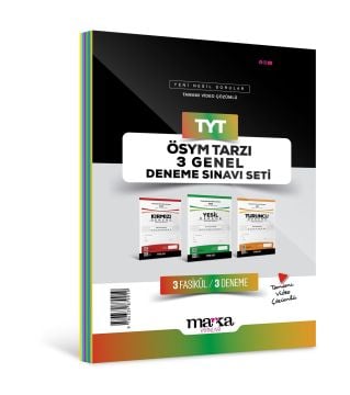 Marka Yayınları 2026 TYT ÖSYM Tarzı 3 Genel Deneme Sınavı Seti Tamamı Video Çözümlü