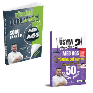 Dizgi Kitap 2026 MEB AGS Türkiye Coğrafyası Soru Bankası & ÖSYM Böyle Sorar MEB AGS Türkiye Coğrafyası 50 Deneme Sınavı Enes Eker Seti