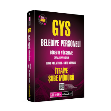 2026 GYS Belediye Personeli Görevde Yükselme Sınavlarına Hazırlık Konu Anlatımlı Soru Bankası İTFAİYE ŞUBE MÜDÜRÜ Pegem Yayınları