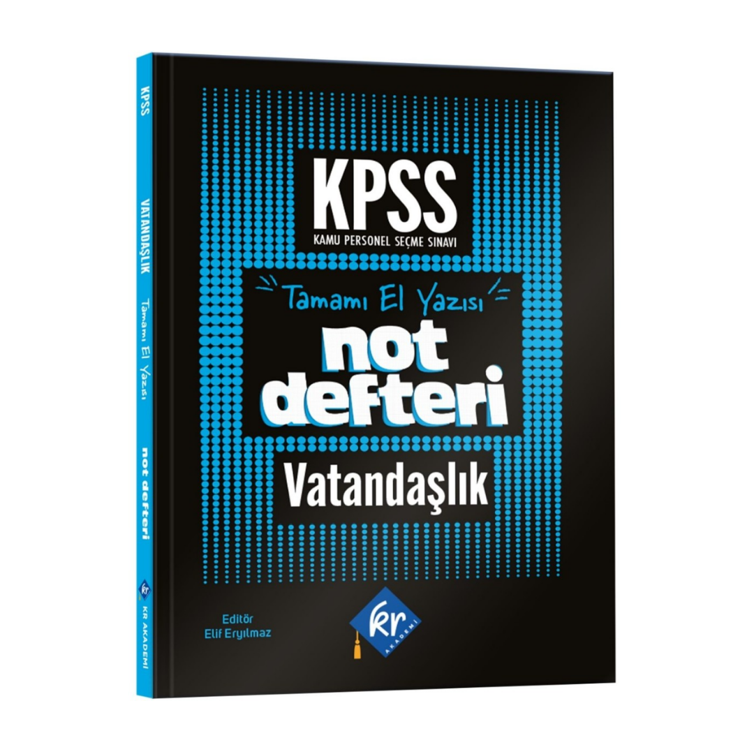 KPSS Vatandaşlık Konu Anlatımlı Not Defteri KR Akademi Yayınları