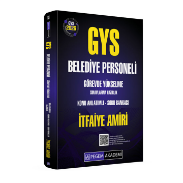 2026 GYS Belediye Personeli Görevde Yükselme Sınavlarına Hazırlık Konu Anlatımlı Soru Bankası İTFAİYE AMİRİ Pegem Yayınları