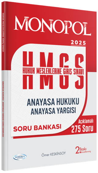 Hmgs Anayasa Hukuku Anayasa Yargısı Soru Bankası 2. Baskı Monopol Yayınları