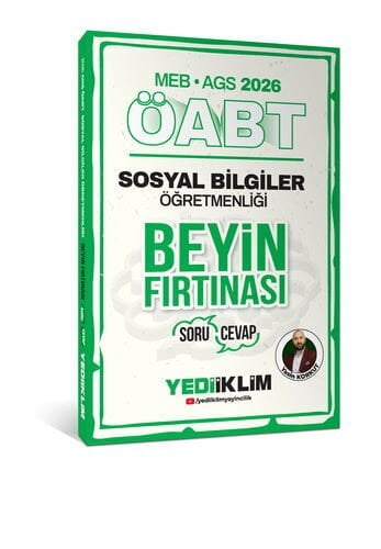2026 MEB AGS ÖABT Sosyal Bilgiler Öğretmenliği Beyin Fırtınası Soru Cevap Yediiklim Yayınları