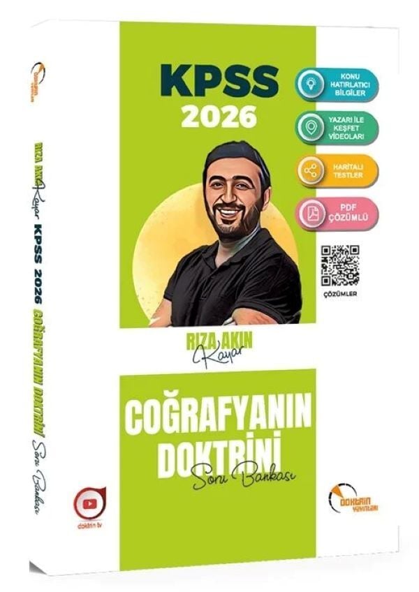 2026 KPSS Coğrafyanın Doktrini Soru Bankası Çözümlü Rıza Akın Kayar Doktrin Yayınları