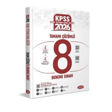 Data Yayınları 2026 KPSS Genel Yetenek Genel Kültür Tamamı Çözümlü 8 Deneme Sınavı (El Yazmalı)