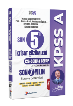 Dizgi Kitap 2026 KPSS A Son 5'li İktisat Son 7 Yıl Tamamı Çözümlü Orijinal Çıkmış Sorular 1. Kitap (2019-2025)