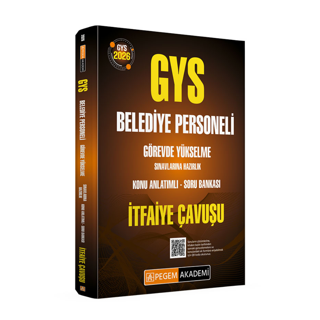 2026 GYS Belediye Personeli Görevde Yükselme Sınavlarına Hazırlık Konu Anlatımlı Soru Bankası İTFAİYE ÇAVUŞU Pegem Yayınları