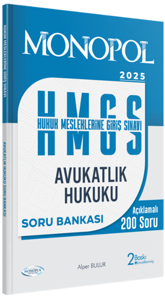 Hmgs Avukatlık Hukuku Soru Bankası 2. Baskı Monopol Yayınları