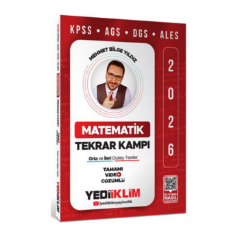 Yediiklim Yayınları 2026 KPSS AGS DGS ALES Matematik Tamamı Video Çözümlü Tekrar Kampı Mehmet Bilge YILDIZ