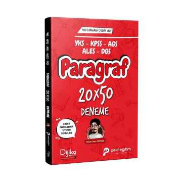 KPSS YKS MEB-AGS ALES DGS Paragraf 20x50 Deneme - Hasan Onur Toprak Dijika Yayınları