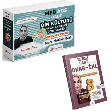 Dizgi Kitap 2026 Meb Ags ÖABT Din Kültürü ve Ahlak Bilgisi Öğretmenliği Çıkmış Soru Analizli Konu Anlatım Seti 17 Fasikül & Meb Ags ÖABT DKAB İHL 8 Deneme Sınavı Handan Bulut Seti