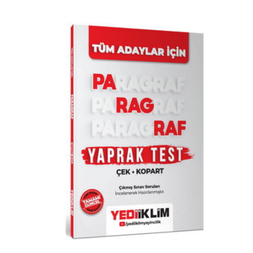 Yediiklim Yayınları Tüm Adaylar İçin Paragraf Çek Kopart Yaprak Test