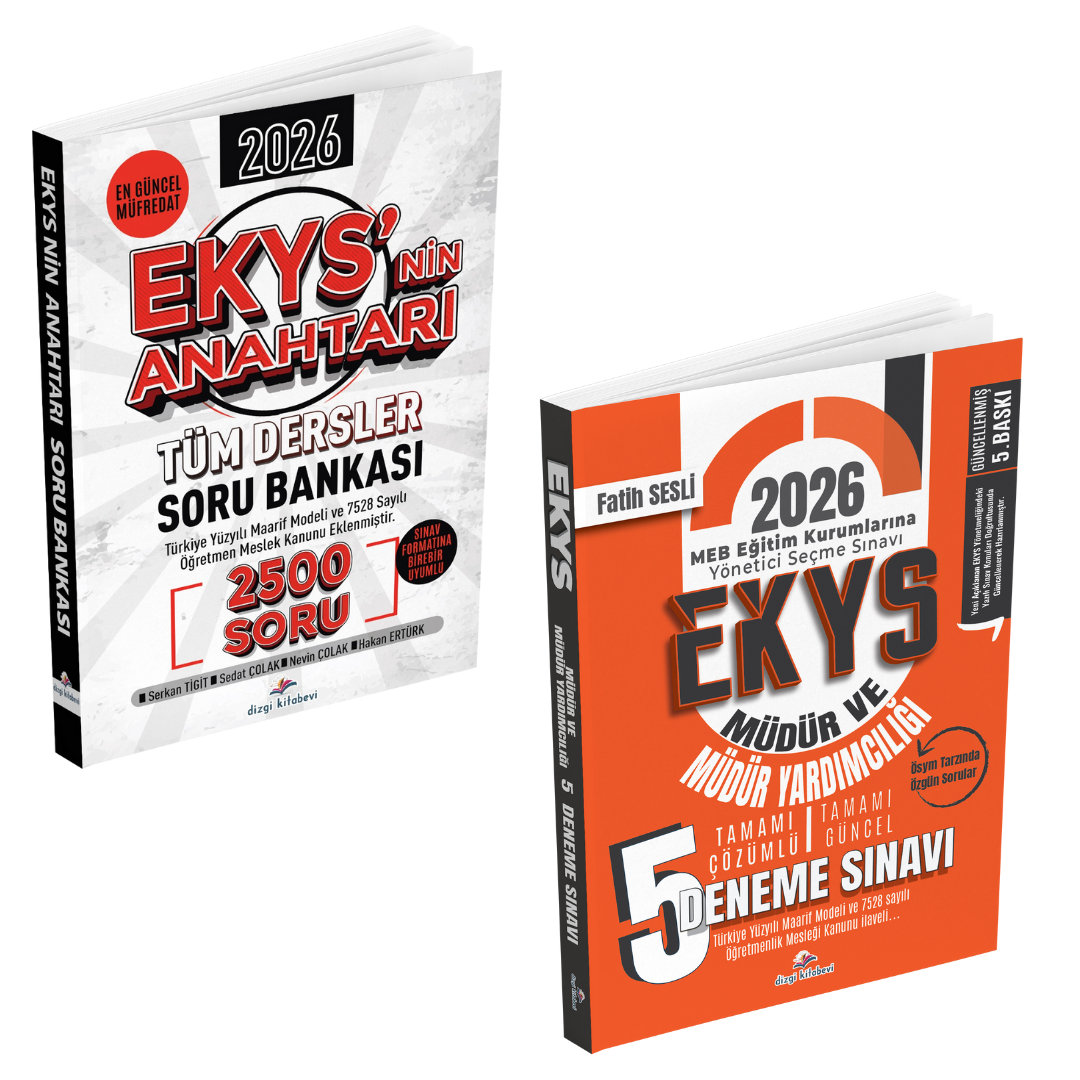 Dizgi Kitap 2026 MEB EKYS Müdür ve Müdür Yardımcılığı Ekys'nin Anahtarı Tüm Dersler Soru Bankası 2500 Soru ve 5 Deneme Seti