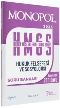 Hmgs Hukuk Felsefesi Ve Sosyolojisi Soru Bankası 2. Baskı Monopol Yayınları