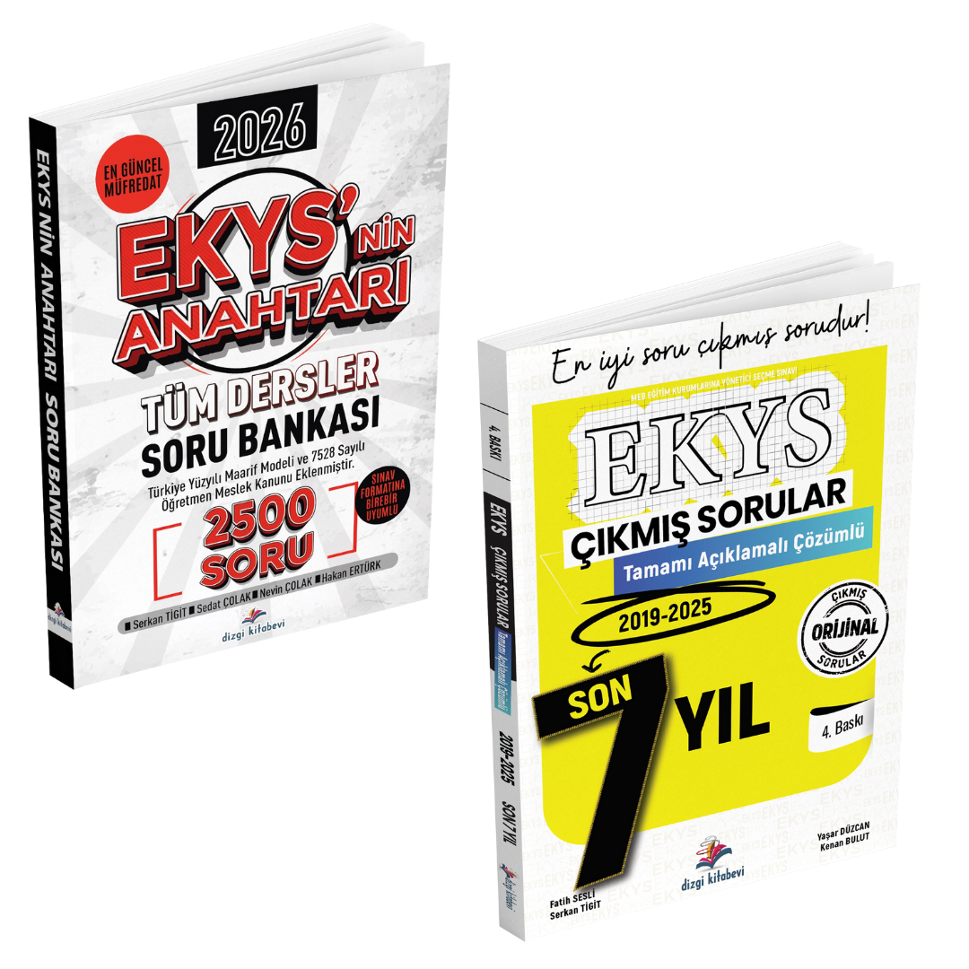 Dizgi Kitap 2026 MEB EKYS Müdür ve Müdür Yardımcılığı Ekys'nin Anahtarı Tüm Dersler Soru Bankası 2500 Soru ve Tamamı Açıklamalı Çözümlü Son 7 Yıl Çıkmış Sorular Seti
