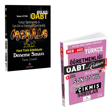 Dizgi Kitap 2026 Meb Ags ÖABT Meşale Türkçe Öğretmenliği-Türk Dili ve Edebiyatı Öğretmenliği Yeni Türk Edebiyatı 15 Deneme & ÖABT Türkçe Öğretmenliği Son 13 Yıl Orijinal Çıkmış Sınav Soruları Seti
