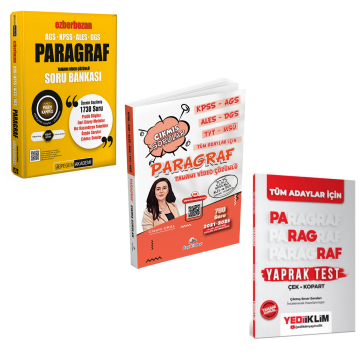 AGS-KPSS-ALES-DGS Ezberbozan Paragraf Soru Bankası & Paragraf Çıkmış Sorular & Paragraf Yaprak Test Seti