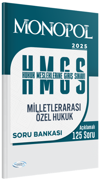 Hmgs Milletlerarası Özel Hukuk Soru Bankası 2. Baskı  Monopol Yayınları