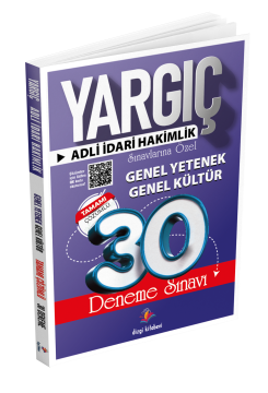 Dizgi Kitap Yargıç Adli İdari Hakimlik Sınavlarına Özel Genel Yetenek Genel Kültür 30 Deneme Sınavı 2024