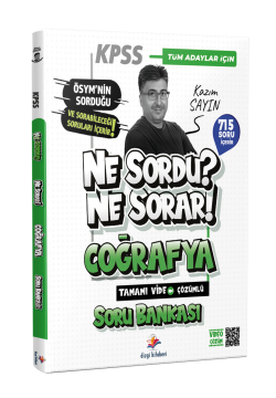 Dizgi Kitap 2026 KPSS Ne Sordu Ne Sorar Coğrafya Tamamı Video Çözümlü Soru Bankası Kazım Sayın