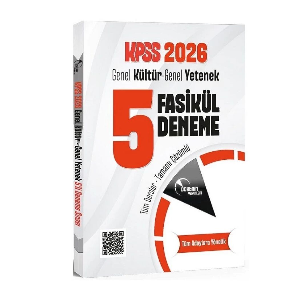 2026 KPSS Genel Yetenek Genel Kültür 5 Deneme Fasikül Çözümlü Doktrin Yayınları