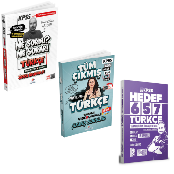 Dizgi Kitap 2026 KPSS Tüm Adaylar İçin Türkçe Ne Sordu Ne Sorar Soru Bankası & Türkçe Tüm Sınavlar Çıkmış Sorular & KPSS Türkçe 18 Deneme Kadir Gümüş Benim Hocam Yayınları Seti