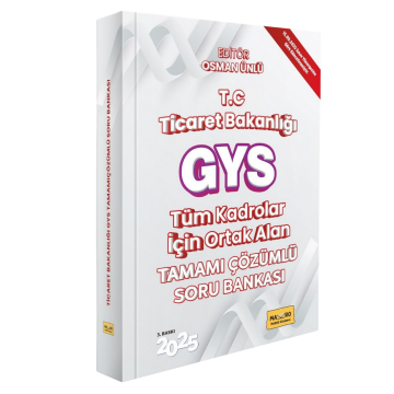 Makro Kitap 2025 GYS T.C. Ticaret Bakanlığı Tüm Kadrolar İçin Ortak Alan Soru Bankası 3. Baskı