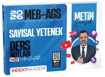 İndeks Akademi Yayıncılık 2026 MEB-AGS Sayısal Yetenek Video Ders Notları Metin Şimşek