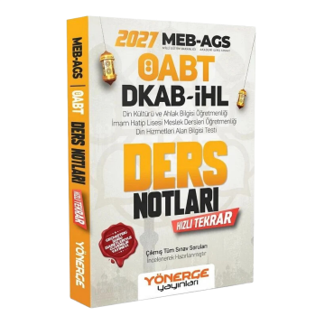 Yönerge Yayınları 2027 ÖABT MEB-AGS DKAB Din Kültürü ve Ahlak Bilgisi Ders Notları - İADESİZ