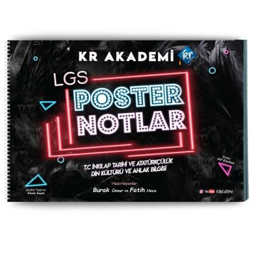LGS İnkılap Tarihi ve Atatürkçülük Din Kültürü ve Ahlak Bilgisi Poster Notları Kr Akademi Yayınları