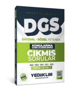 2026 DGS Prestij Serisi Sayısal Sözel Yetenek Konularına Göre Düzenlenmiş Tamamı Çözümlü Çıkmış Sorular Yediiklim Yayınları