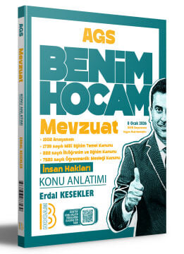 Benim Hocam Yayınları 2026 KPSS AGS Mevzuat Konu Anlatımı Erdal Kesekler