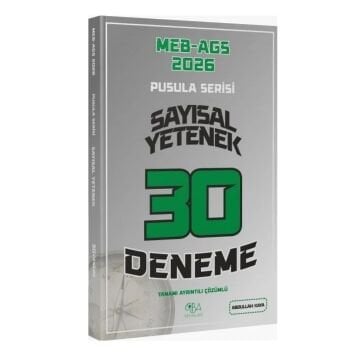 2026 MEB-AGS Sayısal Yetenek 30 Deneme Çözümlü Pusula Serisi - Abdullah Kaya CBA Yayınları
